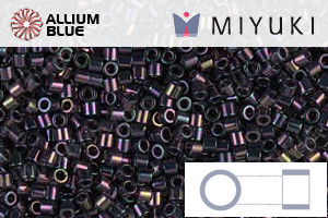 MIYUKI Delica® Seed Beads (DBS0004) 15/0 Round Small - Metallic Dark Plum Iris - Click Image to Close