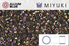 MIYUKI Delica® Seed Beads (DBS0312) 15/0 Round Small - Matte Metallic Dark Raspberry Iris