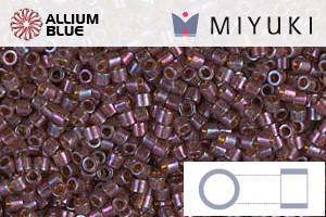 MIYUKI Delica® Seed Beads (DBS0129) 15/0 Round Small - Mulberry Rainbow Gold Luster - Click Image to Close