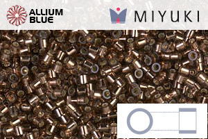 MIYUKI Delica® Seed Beads (DBS0150) 15/0 Round Small - Silver Lined Root Beer