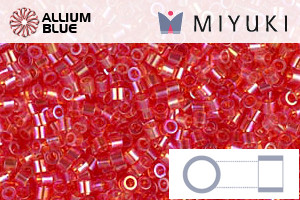 MIYUKI Delica® Seed Beads (DBS0172) 15/0 Round Small - Transparent Red AB - 关闭视窗 >> 可点击图片