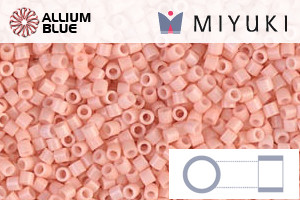 MIYUKI Delica® Seed Beads (DBS0206) 15/0 Round Small - Opaque Salmon - Click Image to Close