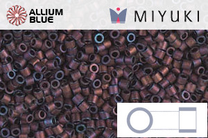 MIYUKI Delica® Seed Beads (DBS0312) 15/0 Round Small - Matte Metallic Dark Raspberry Iris - Haga Click en la Imagen para Cerrar