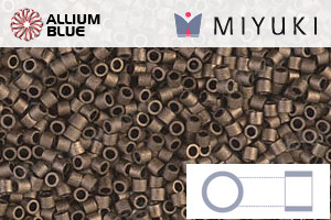 MIYUKI Delica® Seed Beads (DBS0322) 15/0 Round Small - Matte Metallic Dark Bronze - 关闭视窗 >> 可点击图片