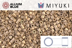 MIYUKI Delica® Seed Beads (DBS0334) 15/0 Round Small - Matte 24kt Gold Light Plated - 关闭视窗 >> 可点击图片