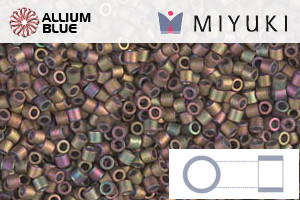 MIYUKI Delica® Seed Beads (DBS0380) 15/0 Round Small - Matte Metallic Khaki Iris