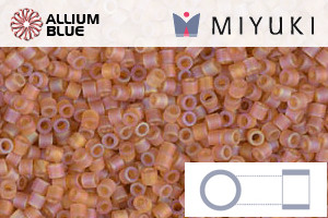 MIYUKI Delica® Seed Beads (DBS0866) 15/0 Round Small - Matte Dark Topaz AB - 關閉視窗 >> 可點擊圖片