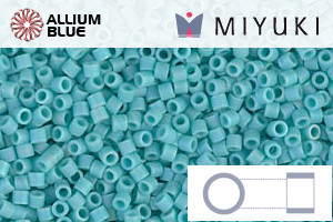 MIYUKI Delica® Seed Beads (DBS0878) 15/0 Round Small - Matte Opaque Turquoise Green AB