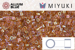 MIYUKI Delica® Seed Beads (DBS1241) 15/0 Round Small - Transparent Marigold AB - Click Image to Close
