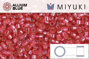 MIYUKI Delica® Seed Beads (DB2154) 11/0 Round - DURACOAT Silver Lined Hibiscus - Click Image to Close