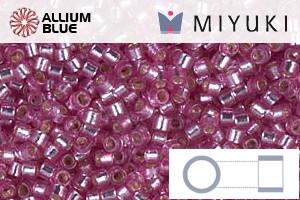 MIYUKI Delica® Seed Beads (DB2156) 11/0 Round - Duracoat Silver Lined Orchid - Haga Click en la Imagen para Cerrar