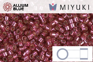 MIYUKI Delica® Seed Beads (DB2161) 11/0 Round - Duracoat Silver Lined Petunia - 關閉視窗 >> 可點擊圖片