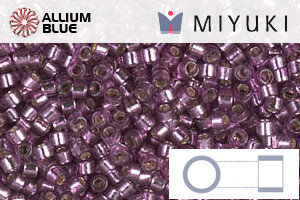 MIYUKI Delica® Seed Beads (DB2169) 11/0 Round - DURACOAT Silver Lined Lilac - Click Image to Close