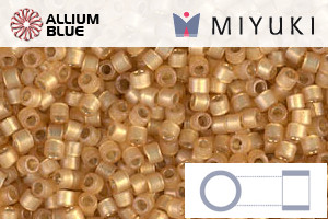 MIYUKI Delica® Seed Beads (DB2171) 11/0 Round - DURACOAT Silver Lined Semi-Matte Straw - Click Image to Close