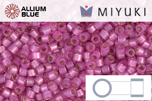 MIYUKI Delica® Seed Beads (DB2174) 11/0 Round - DURACOAT Silver Lined Semi-Matte Pink Parfait - Click Image to Close