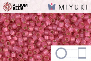 MIYUKI Delica® Seed Beads (DB2175) 11/0 Round - DURACOAT Silver Lined Semi-Matte Hibiscus - Click Image to Close