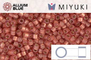 MIYUKI Delica® Seed Beads (DB2178) 11/0 Round - DURACOAT Silver Lined Semi-Matte Papaya - Click Image to Close