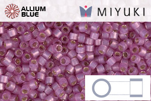 MIYUKI Delica® Seed Beads (DB2180) 11/0 Round - DURACOAT Silver Lined Semi-Matte Orchid - Click Image to Close