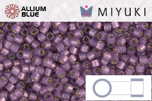 MIYUKI Delica® Seed Beads (DB2182) 11/0 Round - Duracoat Silver Lined Semi-Matte Lilac - Haga Click en la Imagen para Cerrar