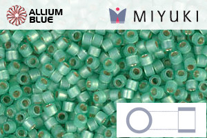 MIYUKI Delica® Seed Beads (DB2188) 11/0 Round - DURACOAT Silver Lined Semi-Matte Spearmint