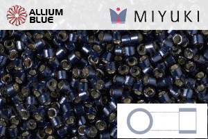 MIYUKI Delica® Seed Beads (DB2192) 11/0 Round - DURACOAT Silver Lined Dk. Navy Blue - Click Image to Close