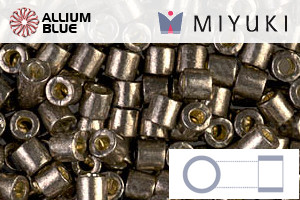 MIYUKI Delica® Seed Beads (DBL1852) 8/0 Round Large - Duracoat Galvanized Pewter