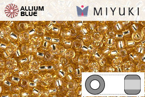 MIYUKI Round Rocailles Seed Beads (RR11-0003) 11/0 Small - Silver Lined Gold - Haga Click en la Imagen para Cerrar