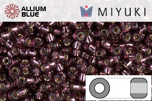 MIYUKI Round Rocailles Seed Beads (RR11-0013) 11/0 Small - Silver Lined Mauve - Haga Click en la Imagen para Cerrar