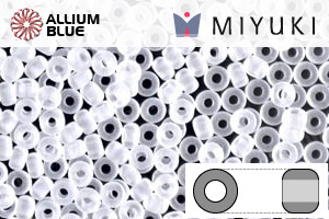 MIYUKI Round Rocailles Seed Beads (RR11-0131F) 11/0 Small - Matte Transparent Crystal - Click Image to Close