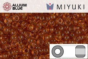 MIYUKI Round Rocailles Seed Beads (RR11-0133) 11/0 Small - Transparent Marigold - Click Image to Close