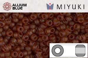 MIYUKI Round Rocailles Seed Beads (RR11-0134F) 11/0 Small - Matte Transparent Dark Topaz - Click Image to Close