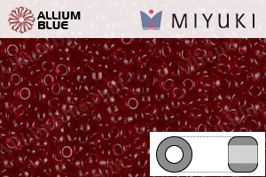 MIYUKI Round Rocailles Seed Beads (RR11-0141D) 11/0 Small - Transparent Dark Cranberry - Haga Click en la Imagen para Cerrar