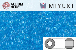 MIYUKI Round Rocailles Seed Beads (RR11-0148) 11/0 Small - Transparent Aqua - Haga Click en la Imagen para Cerrar