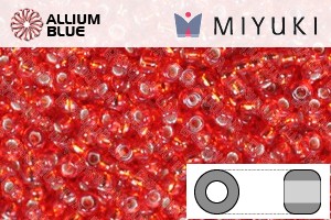 MIYUKI Round Rocailles Seed Beads (RR11-0166) 11/0 Small - Transparent Light Siam Luster - Click Image to Close