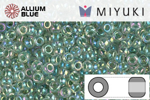 MIYUKI Round Rocailles Seed Beads (RR11-0277) 11/0 Small - Lime Lined Crystal AB - 關閉視窗 >> 可點擊圖片