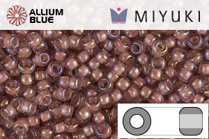 MIYUKI Round Rocailles Seed Beads (RR11-0337) 11/0 Small - Peach Lined Amethyst - Click Image to Close