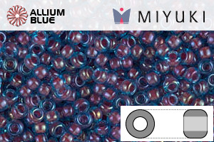 MIYUKI Round Rocailles Seed Beads (RR11-0346) 11/0 Small - Fuchsia Lined Aqua - Haga Click en la Imagen para Cerrar