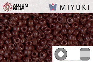 MIYUKI Round Rocailles Seed Beads (RR11-0409) 11/0 Small - Opaque Chocolate - Click Image to Close