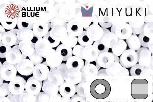MIYUKI Round Rocailles Seed Beads (RR8-0402) 8/0 Large - Opaque White - 关闭视窗 >> 可点击图片