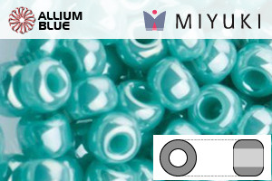 MIYUKI Round Rocailles Seed Beads (RR8-0435) 8/0 Large - Opaque Luster Teal - 關閉視窗 >> 可點擊圖片