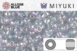 MIYUKI Round Rocailles Seed Beads (RR8-2443) 8/0 Large - Transparent Light Marine Blue Gold Luster - 關閉視窗 >> 可點擊圖片