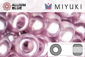 MIYUKI Round Rocailles Seed Beads (RR8-3509) 8/0 Large - Transparent Pale Orchid Luster - Click Image to Close