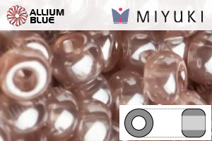 MIYUKI Round Rocailles Seed Beads (RR8-3512) 8/0 Large - Transparent Blush Luster - Click Image to Close