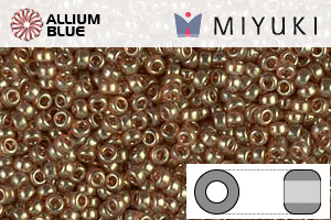 MIYUKI Round Rocailles Seed Beads (RR15-0311) 15/0 Extra Small - Topaz Gold Luster - 关闭视窗 >> 可点击图片