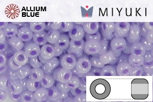 MIYUKI Round Rocailles Seed Beads (RR15-0534) 15/0 Extra Small - Light Orchid Ceylon - Click Image to Close