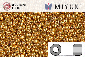 MIYUKI Round Rocailles Seed Beads (RR15-4203) 15/0 Extra Small - Duracoat Galvanized Yellow Gold - Haga Click en la Imagen para Cerrar