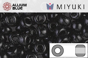 MIYUKI Round Rocailles Seed Beads (RR6-0401) 6/0 Extra Large - Black - Click Image to Close