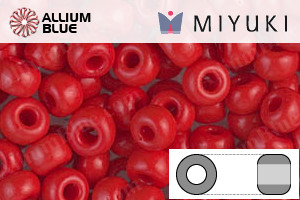 MIYUKI Round Rocailles Seed Beads (RR6-0408) 6/0 Extra Large - Opaque Red - 关闭视窗 >> 可点击图片