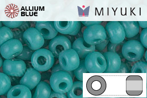 MIYUKI Round Rocailles Seed Beads (RR6-0412) 6/0 Extra Large - Opaque Turquoise Green - Haga Click en la Imagen para Cerrar