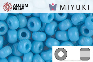 MIYUKI Round Rocailles Seed Beads (RR6-0413) 6/0 Extra Large - Opaque Turquoise Blue - Haga Click en la Imagen para Cerrar